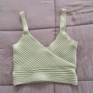 Princess Polly Arlene green knit top